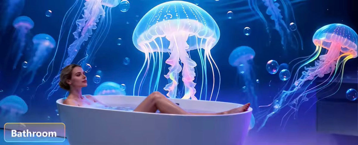 AURORA LIGHTING 3D Projector Mini HD 3D Galaxy Projector Night Light for Kids Adults Bedroom Room Decor Birthday Christmas Gifts encalife