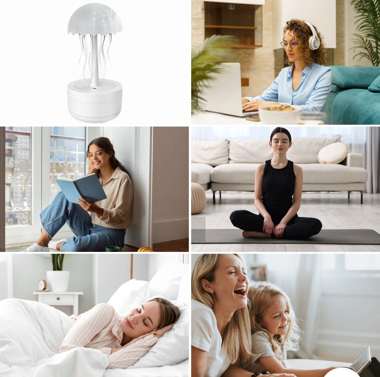 Colorful jellyfish Air humidfier with Night Lights 300ml Water Tank Timing Protection Aromatherapy Essential Oils Aroma Diffuser encalife