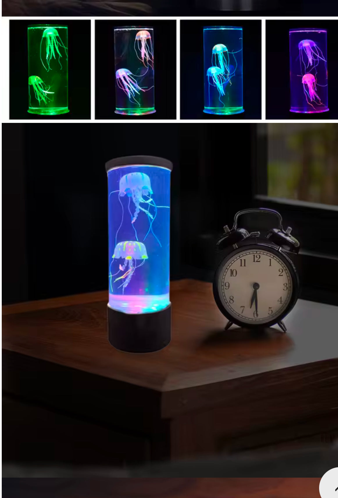 Color Changing Jellyfish Lamp Usb/Battery Powered Table Night Light Children&