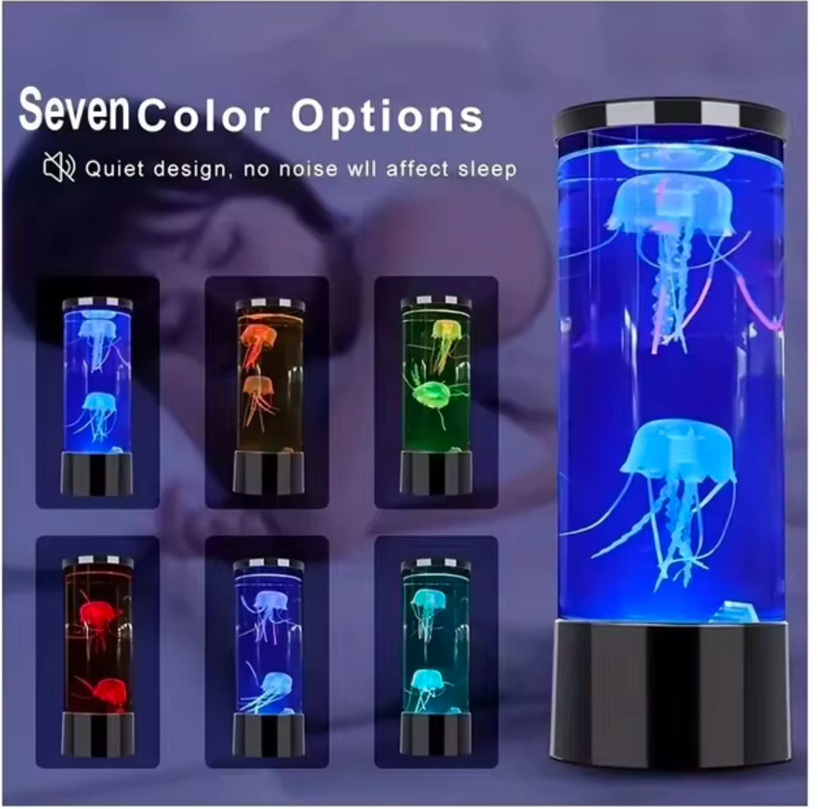Color Changing Jellyfish Lamp Usb/Battery Powered Table Night Light Children&