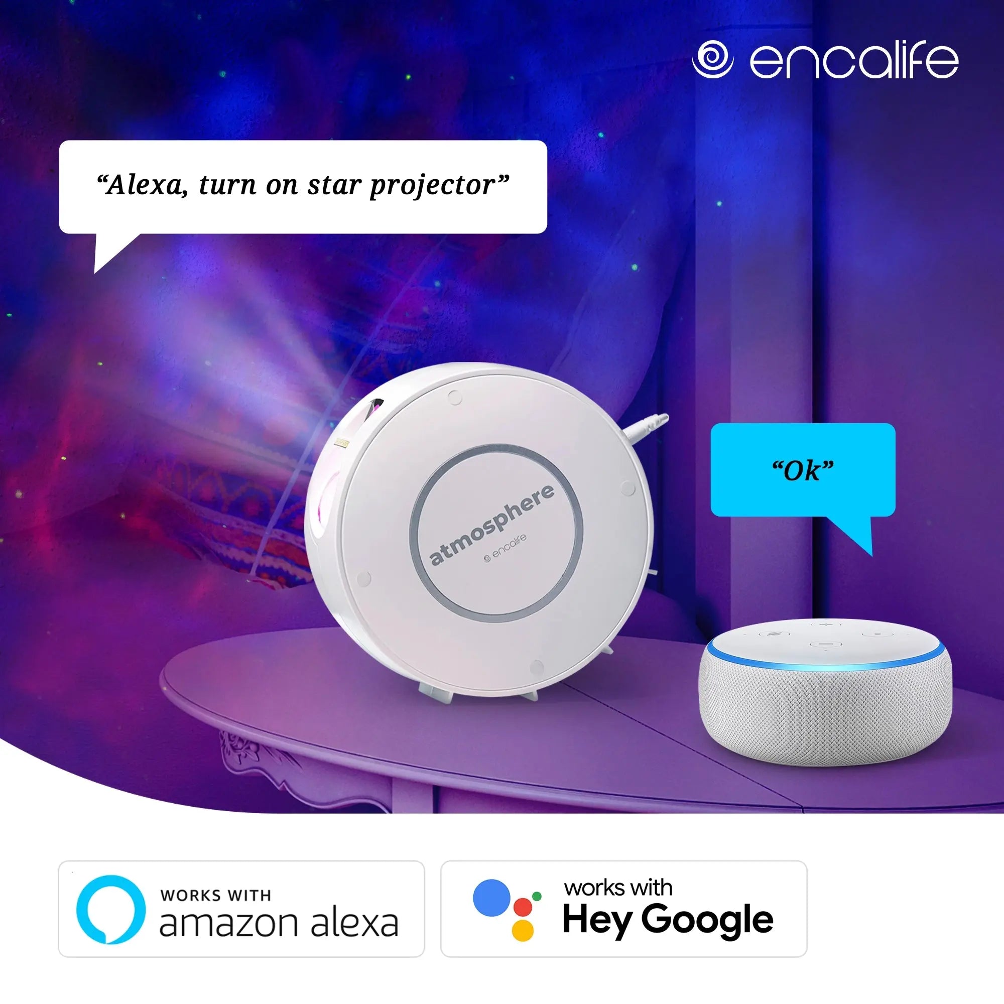 Atmosphere Projector | Smart Galaxy Light - Encalife