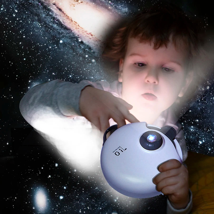 Starry Night: HD Focus Galaxy Projector with Built-in Bluetooth and white noise encalife