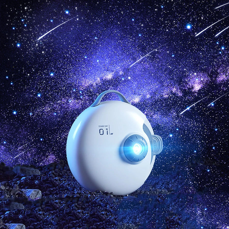 Starry Night: HD Focus Galaxy Projector with Built-in Bluetooth and white noise encalife