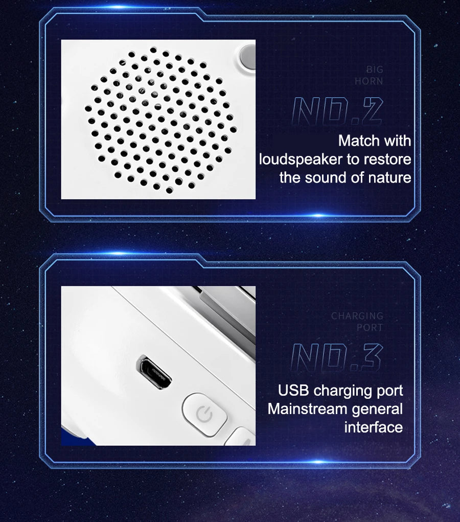 Starry Night: HD Focus Galaxy Projector with Built-in Bluetooth and white noise encalife