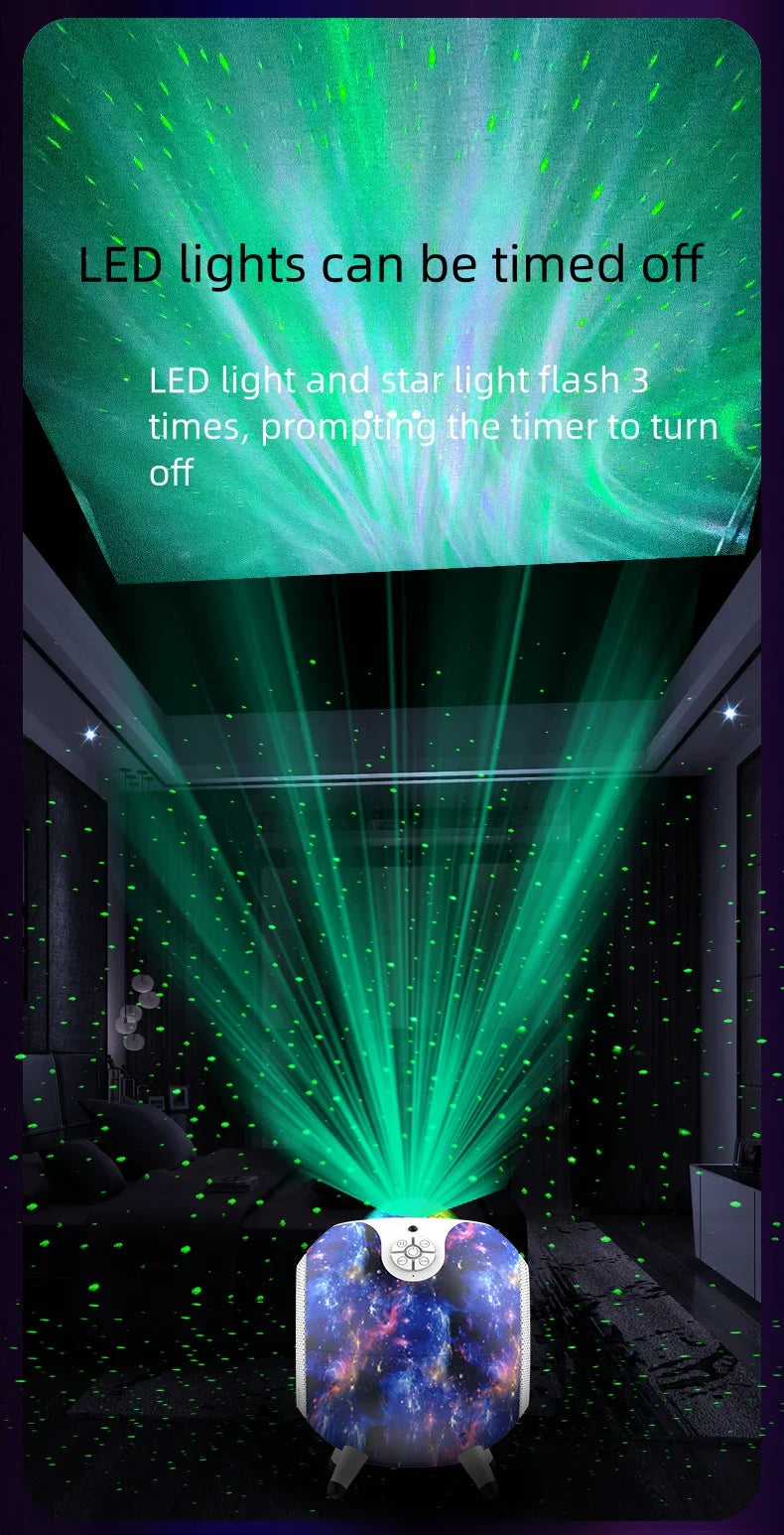 Wireless Galaxy Projector with Dual Bluetooth Speakers