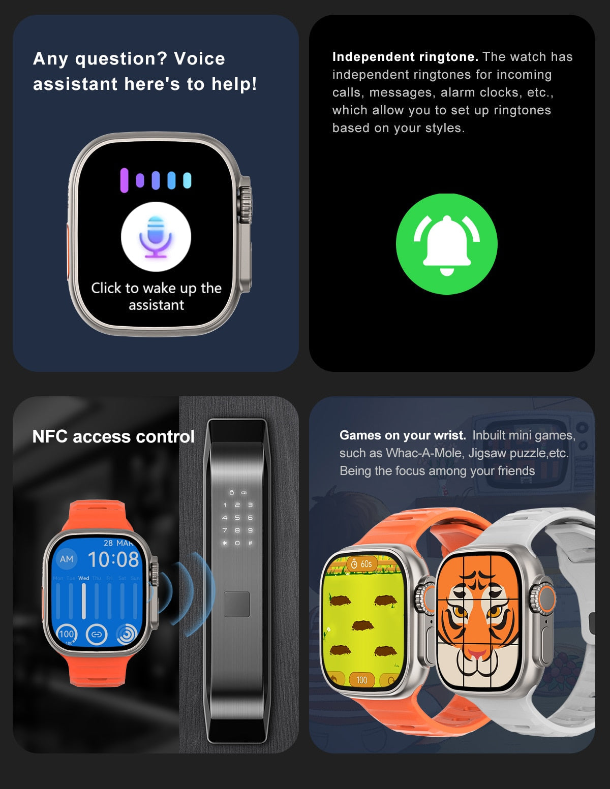 Ultra Smart Watch | Smart Phone Compatible Fitness Tracker encalife