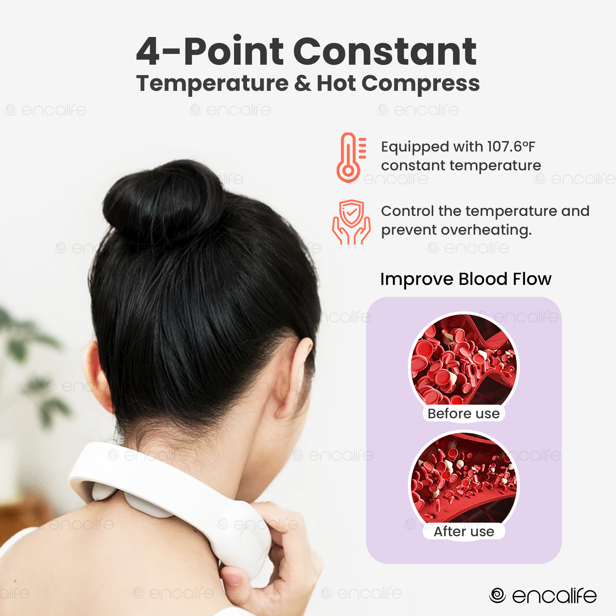 Intelligent Pulse Neck Massager (Heated) encalife