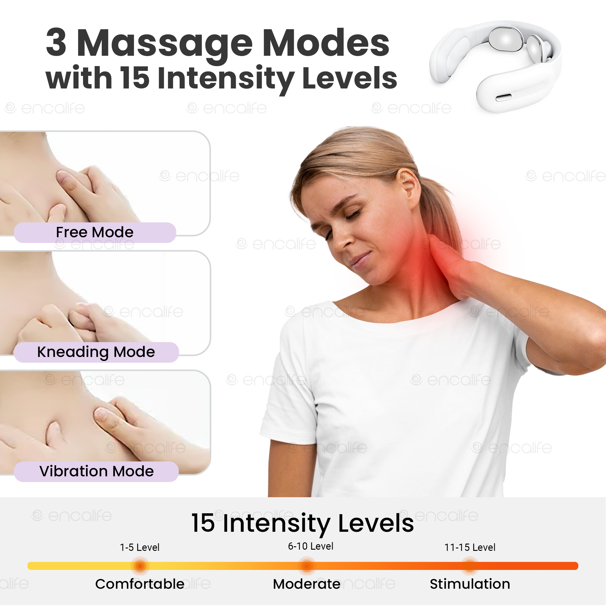 Intelligent Pulse Neck Massager (Heated) encalife
