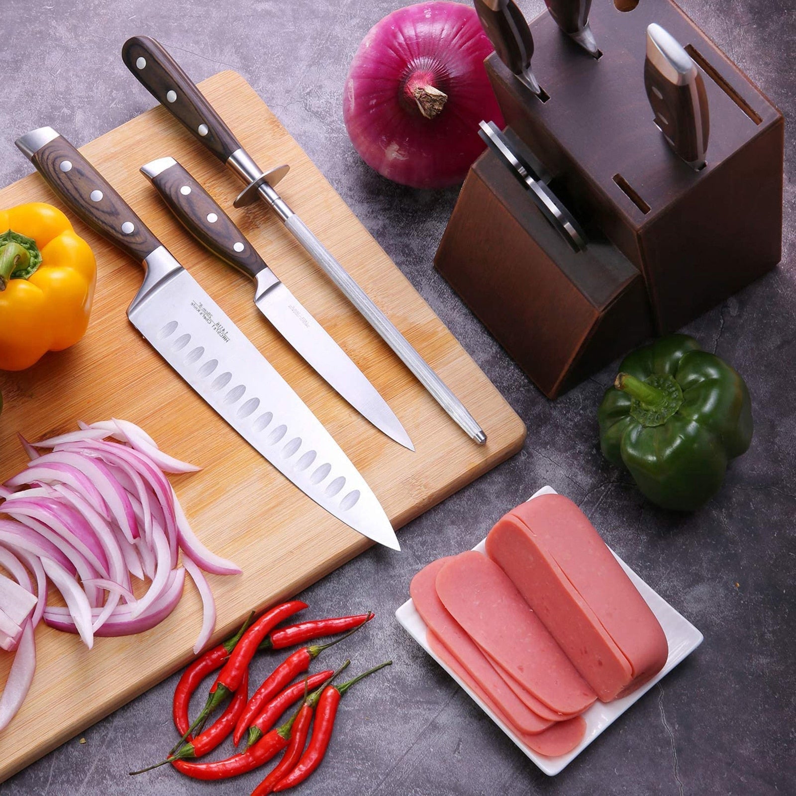 8-Piece Knife Set | With Stainless Steel Blades encalife