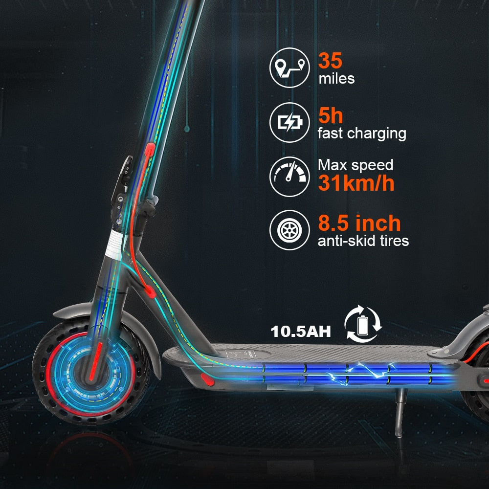 Powerful 350W Electric Scooter | Anti-Skid Technology encalife