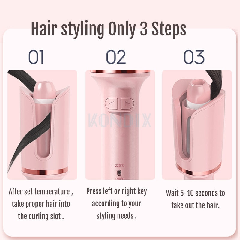 Automatic Curling Iron | Stylish Rapid Heating Hair Curler encalife
