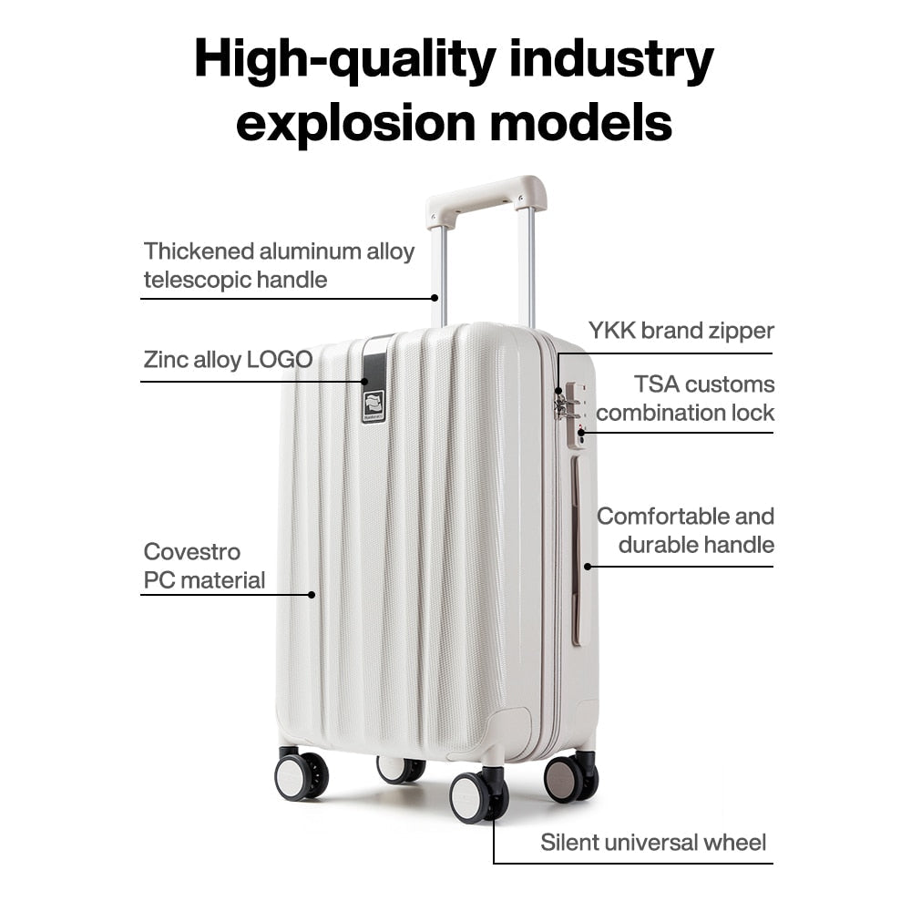Carry-On Luggage | 360-Degree Spinner Wheels Suitcase encalife