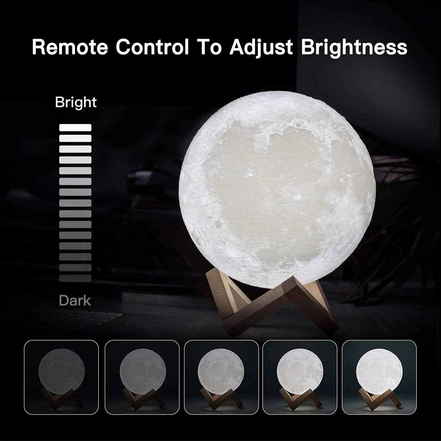 3D Moon Night Light Lamp encalife