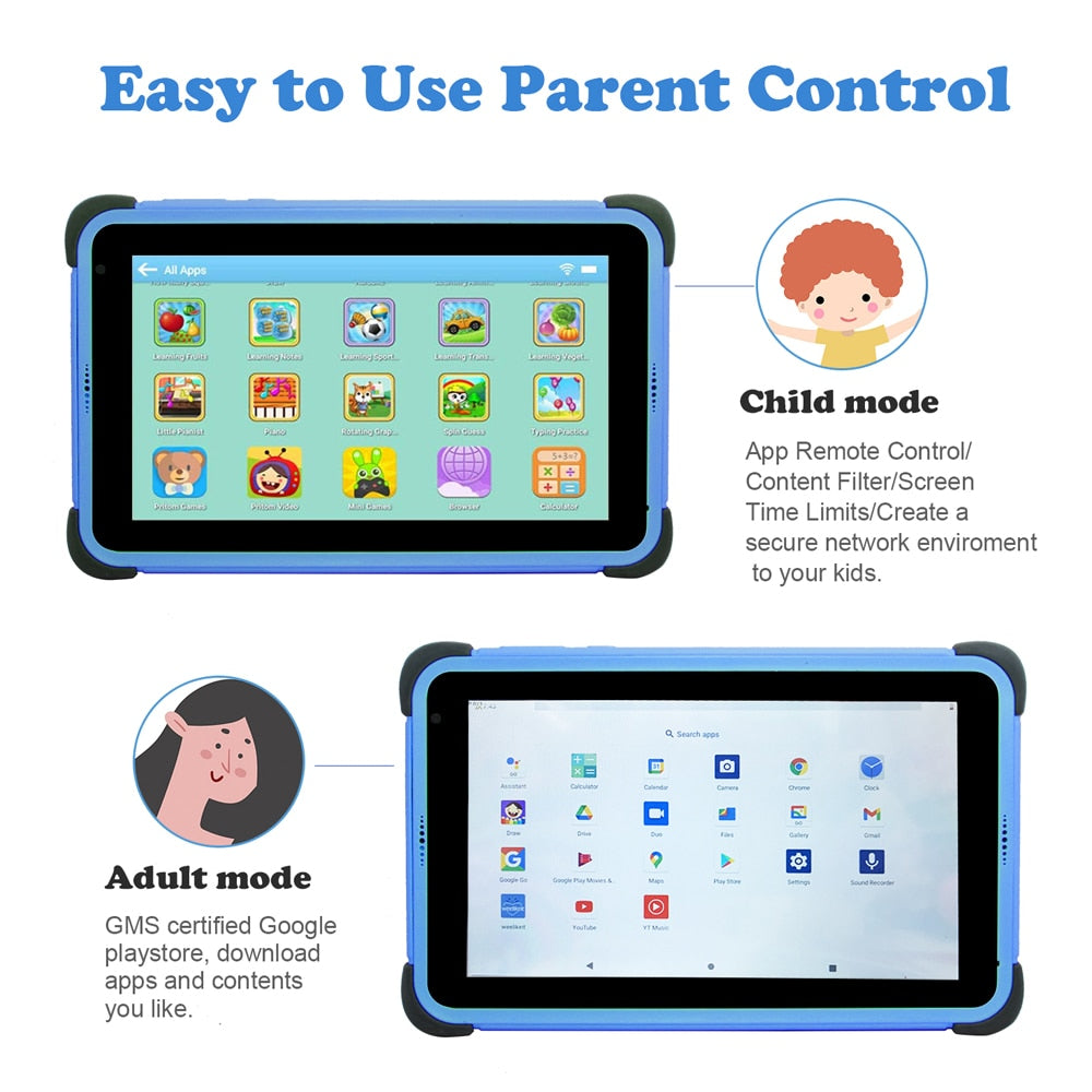 Fun Tablet For Kids | With Pre-Installed Apps encalife