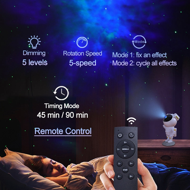 Astronaut Galaxy Projector | Rechargeable Galaxy Star Light encalife