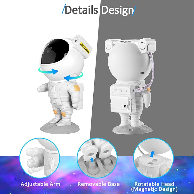 Astronaut Galaxy Projector | Rechargeable Galaxy Star Light encalife