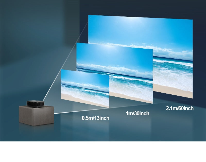 Portable 4K Mini Projector for Bedroom encalife