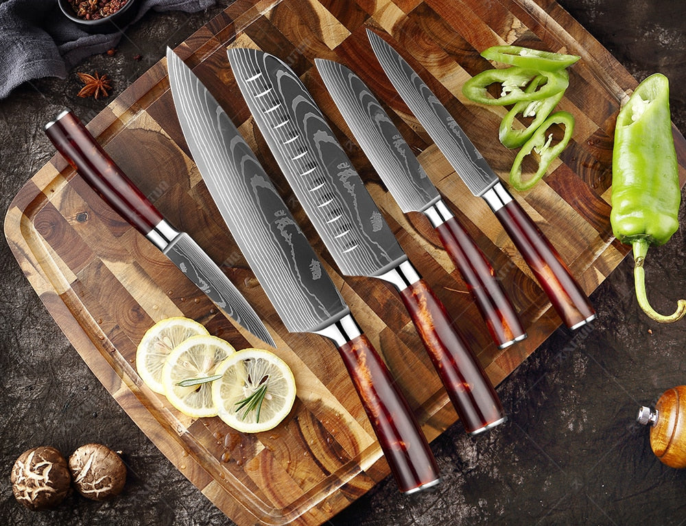 10-Piece Professional Knife Set | With Sharp Blades encalife