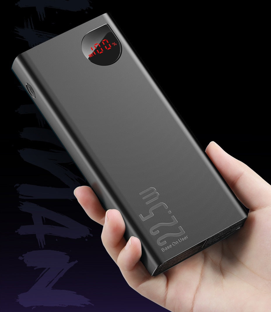 Portable Charger | Black | 22.5W / 20,000mAh Power Bank encalife