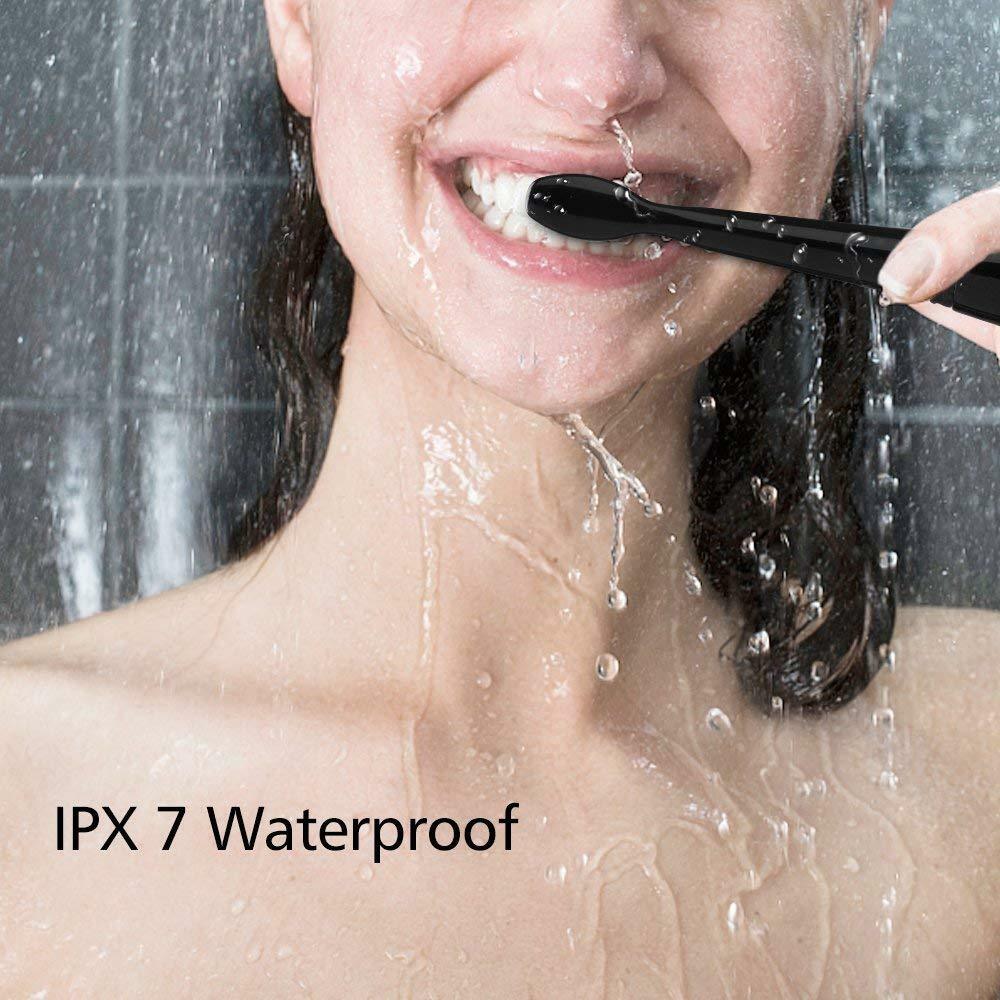 Electric Toothbrush | Black | Includes 8 Heads encalife