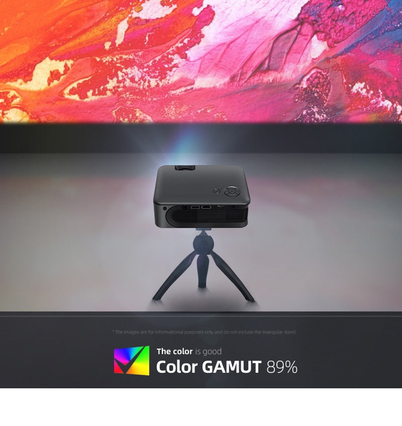 Portable 4K Mini Projector for Bedroom encalife