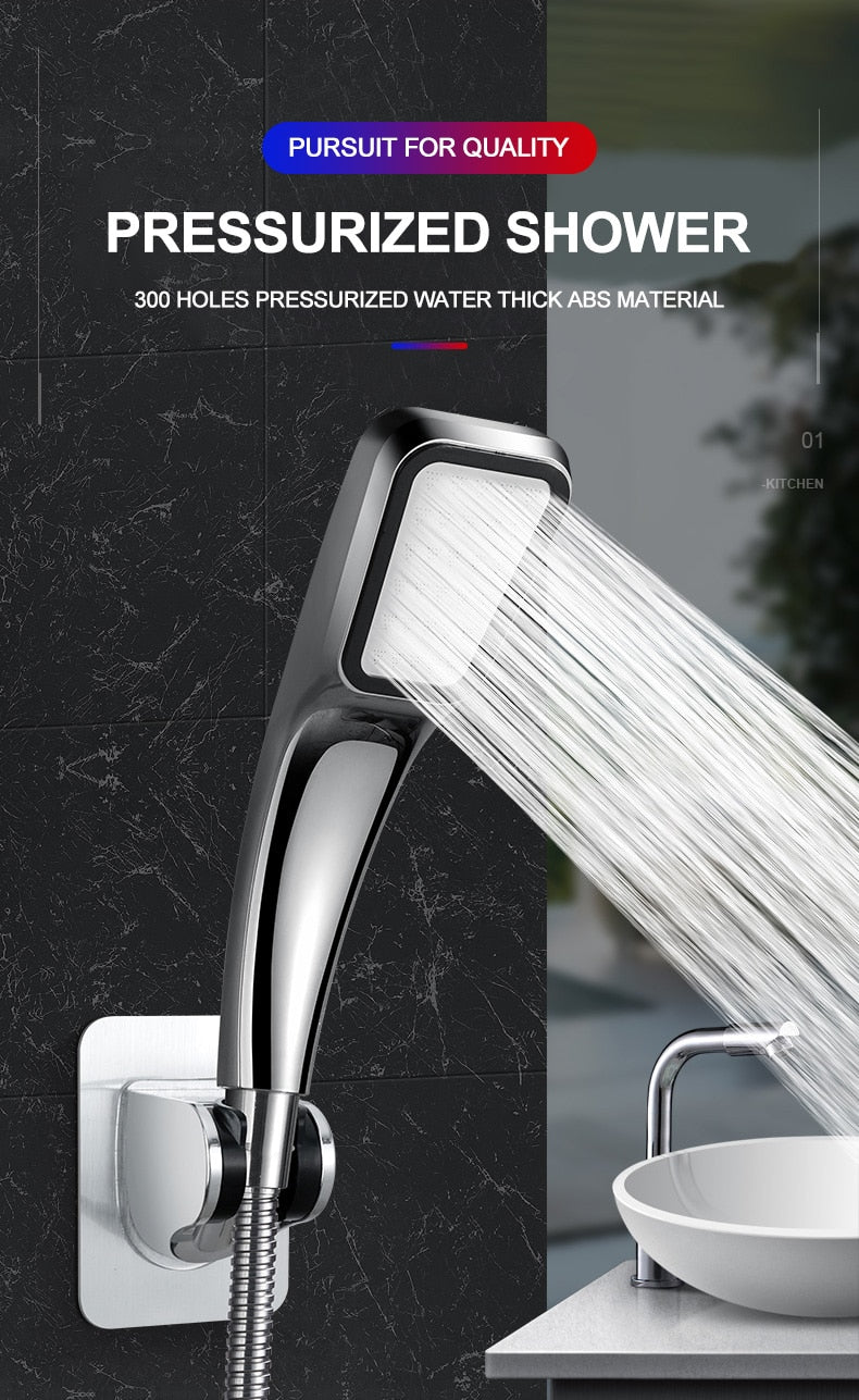 Shower Head With 300 Holes | High-Pressure Water Flow encalife
