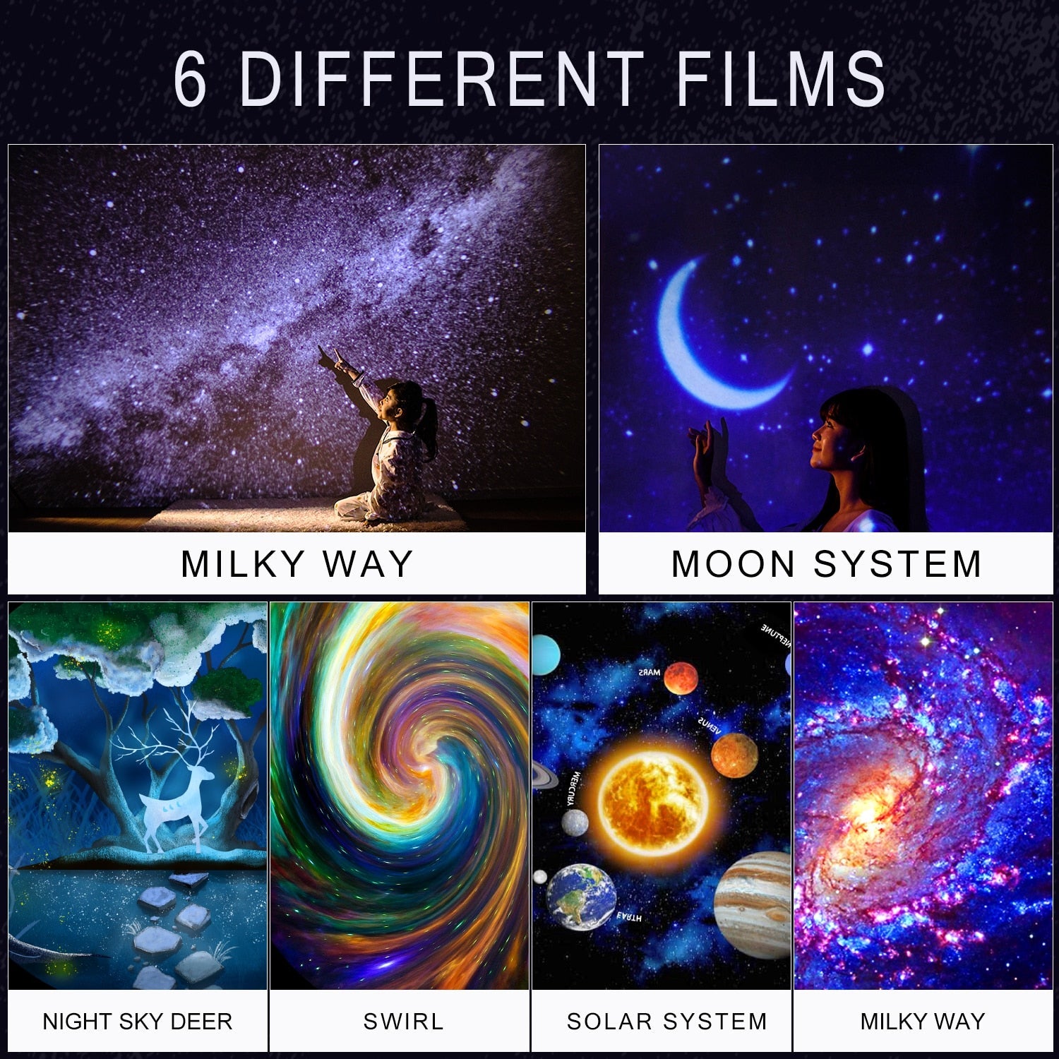 Planetarium Galaxy Projector | 6 In 1 LED Lamp encalife