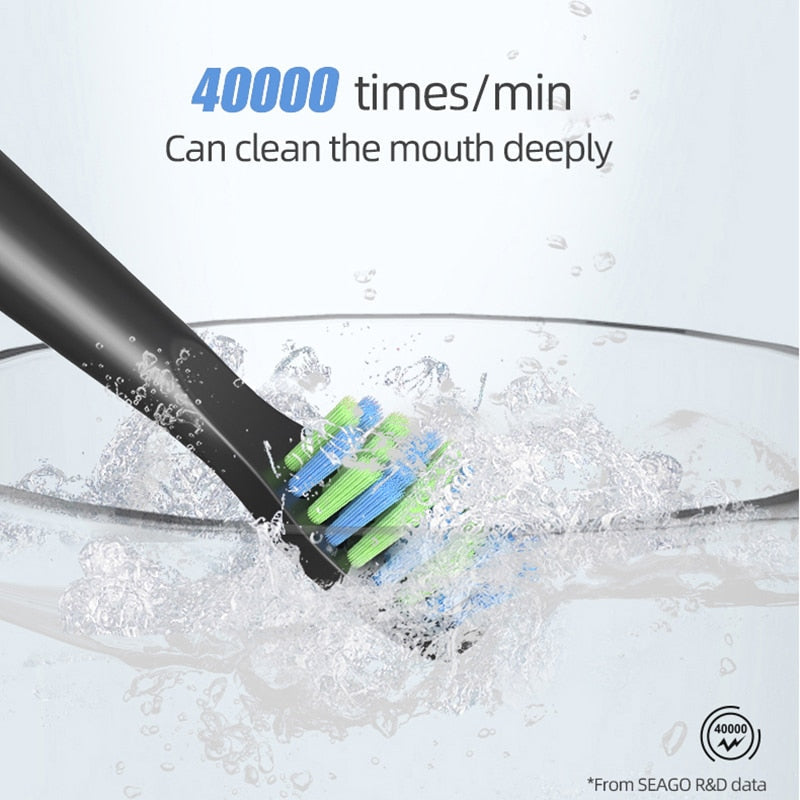 Electric Toothbrush | White | Includes 8 Heads encalife