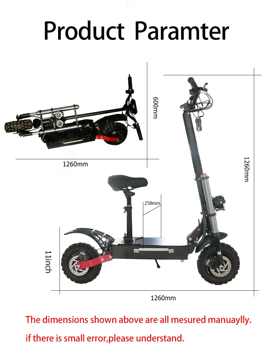 Unbeatable 5,600W Electric Scooter | Foldable Design With Comfortable Seat encalife