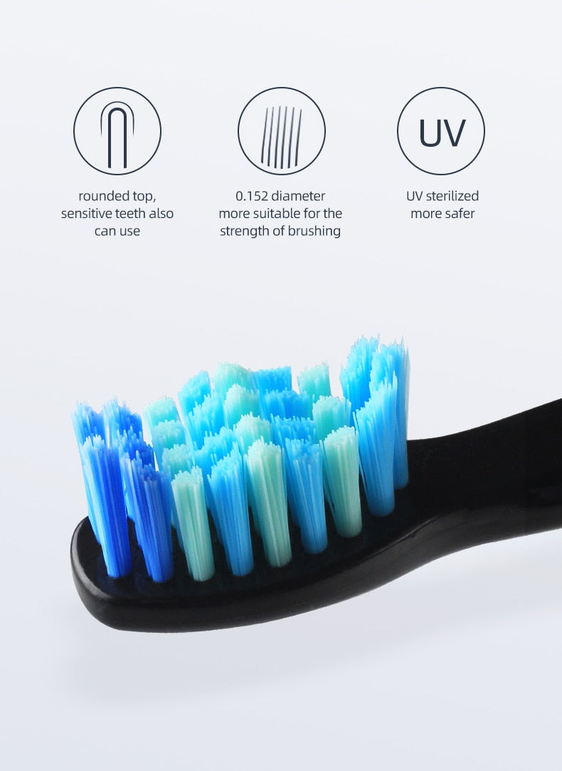 Electric Toothbrush | White | Includes 8 Heads encalife