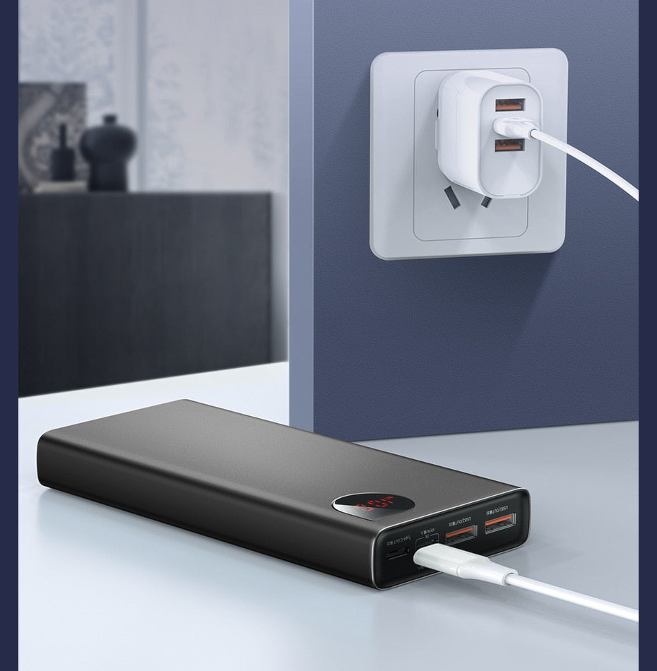 Portable Charger | Black | 22.5W / 20,000mAh Power Bank encalife
