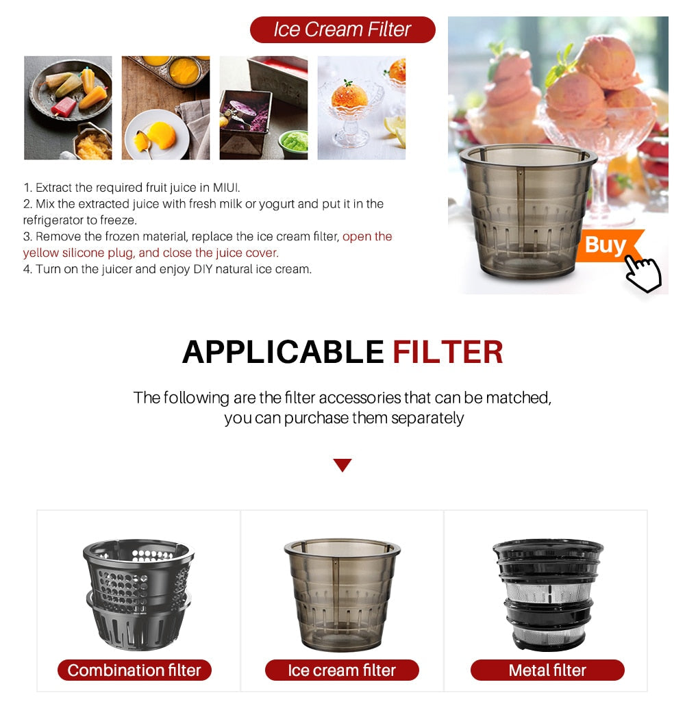Electric Juicer | Screw Cold Press Extractor encalife