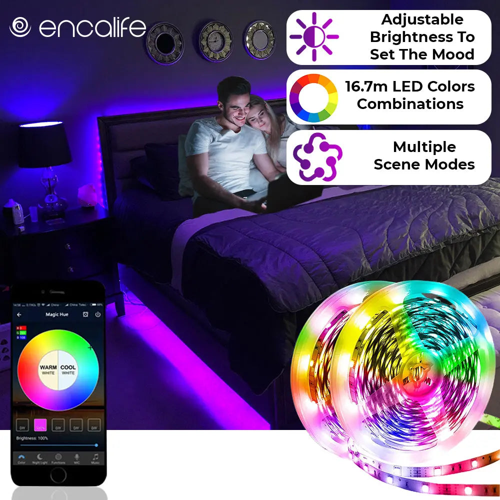 ambience LED Light Strips (32.8 Feet) encalife