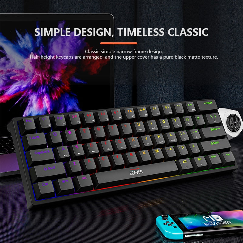 61-Key Gaming Keyboard | With RGB Backlighting encalife