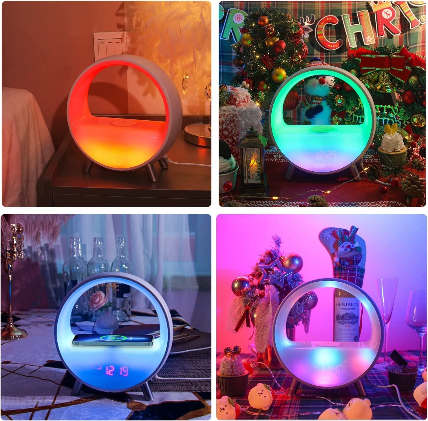 White Noise Sound Machine | Sunrise Alarm Clock | Wireless Charger | Soothing Sleep and Rise Solution encalife