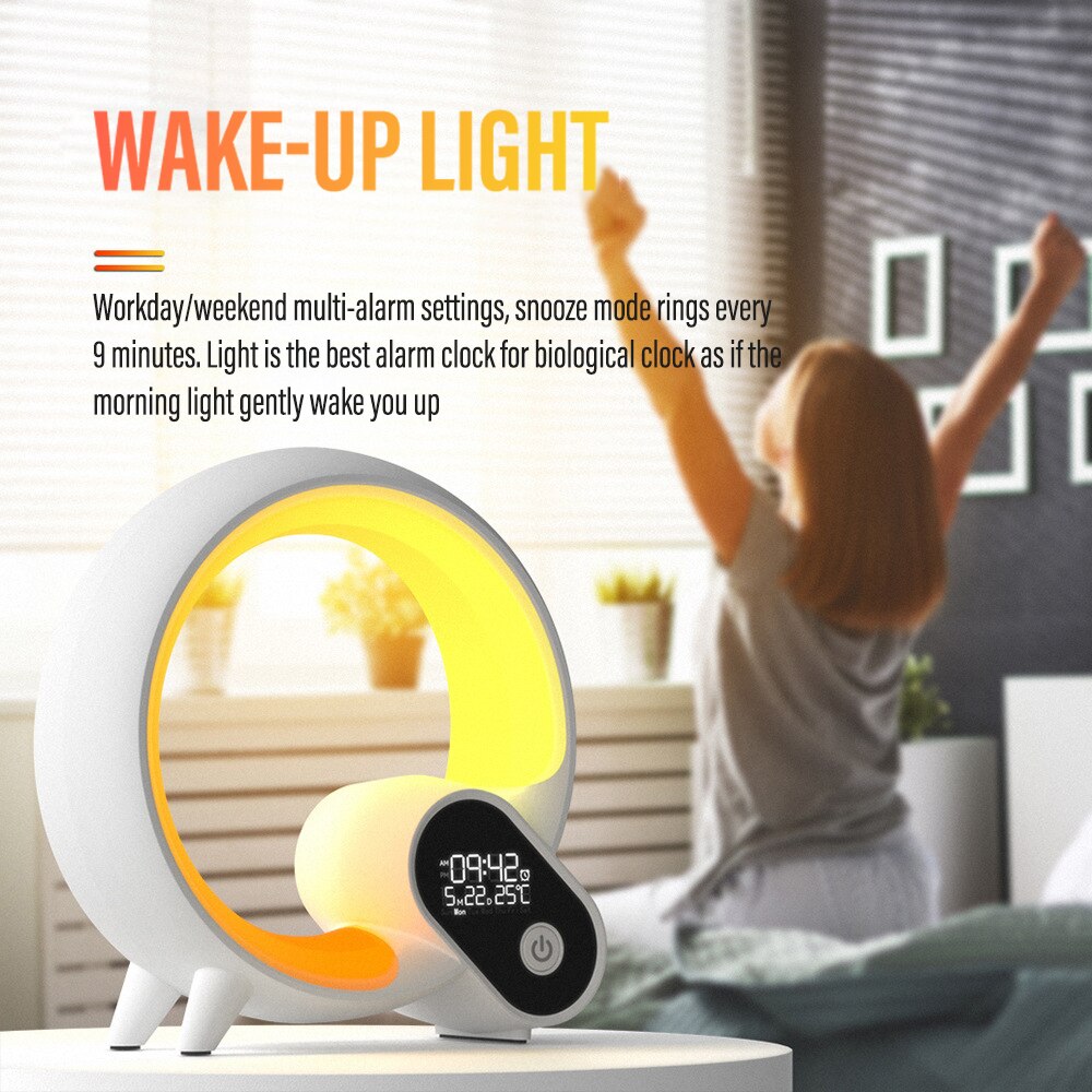 White Noise Sound Machine | Sunrise Alarm Clock | Tranquil Mornings and Soothing Evenings encalife