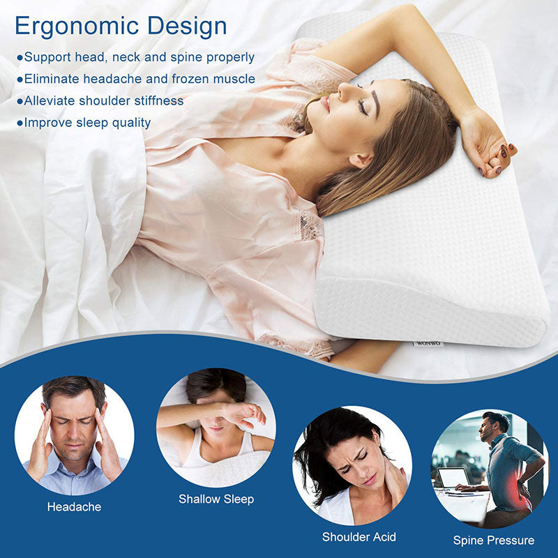 Memory Foam Pillow | Soft Memory Foam Massage Pillow encalife
