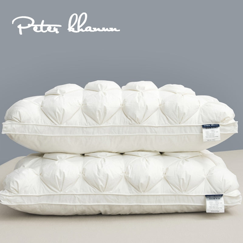 Luxury Goose Down Feather Pillow | 100% Egyptian Cotton Cover encalife