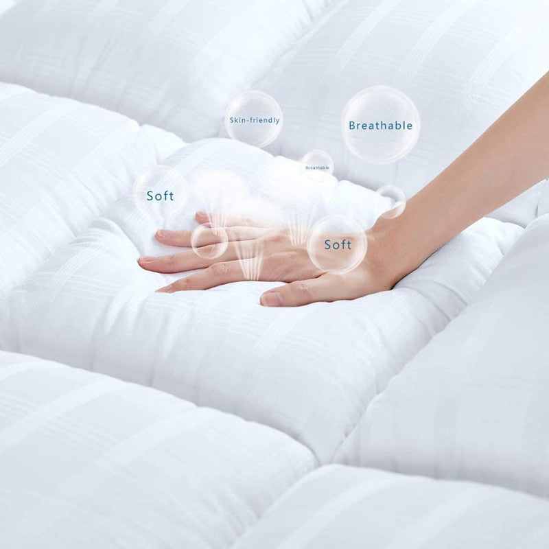 Luxurious Goose Feather Mattress Topper | 100% Cotton encalife