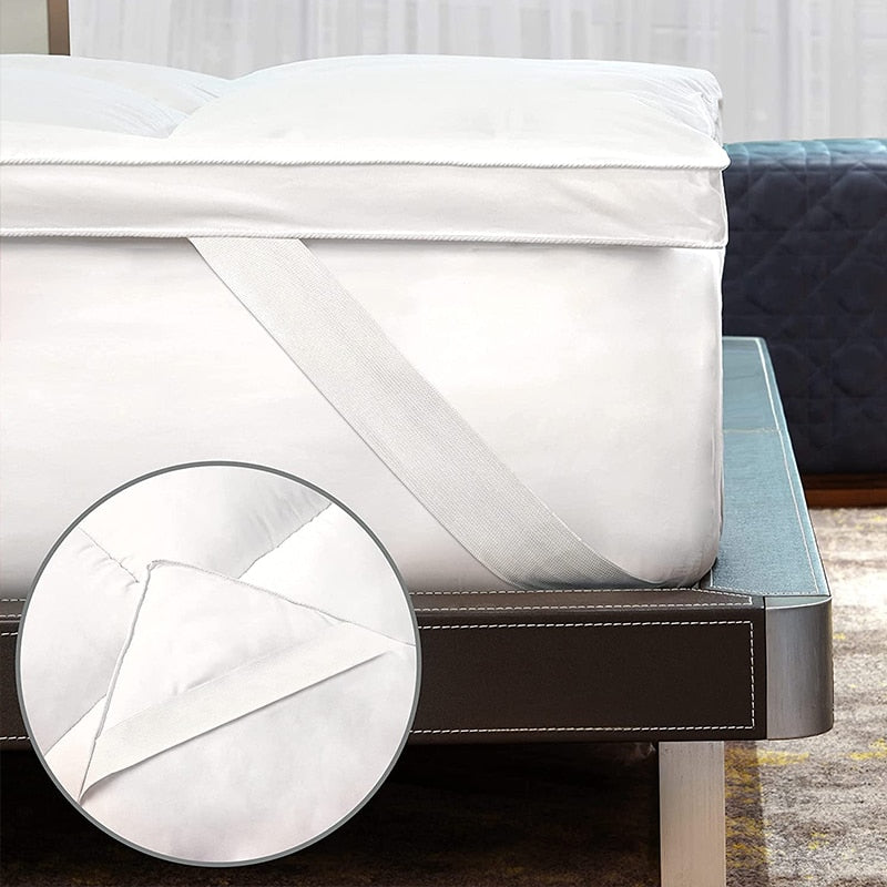 Luxurious Goose Feather Mattress Topper | 100% Cotton encalife
