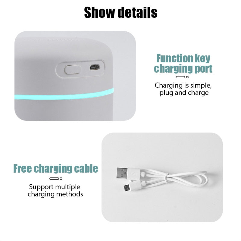 Portable Humidifier | 420ml | 360℃ Cool Mist Sprayer