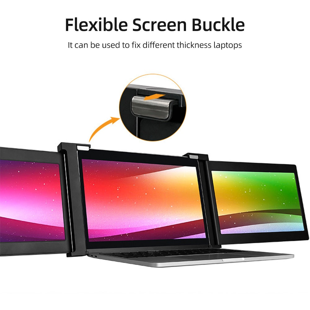 Triple Portable Laptop Monitor | Screen Extender | On-the-Go Ultra-Wide Display Solution encalife