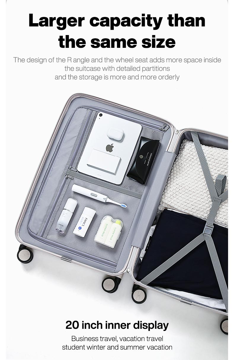 Carry-On Luggage | 360-Degree Spinner Wheels Suitcase encalife