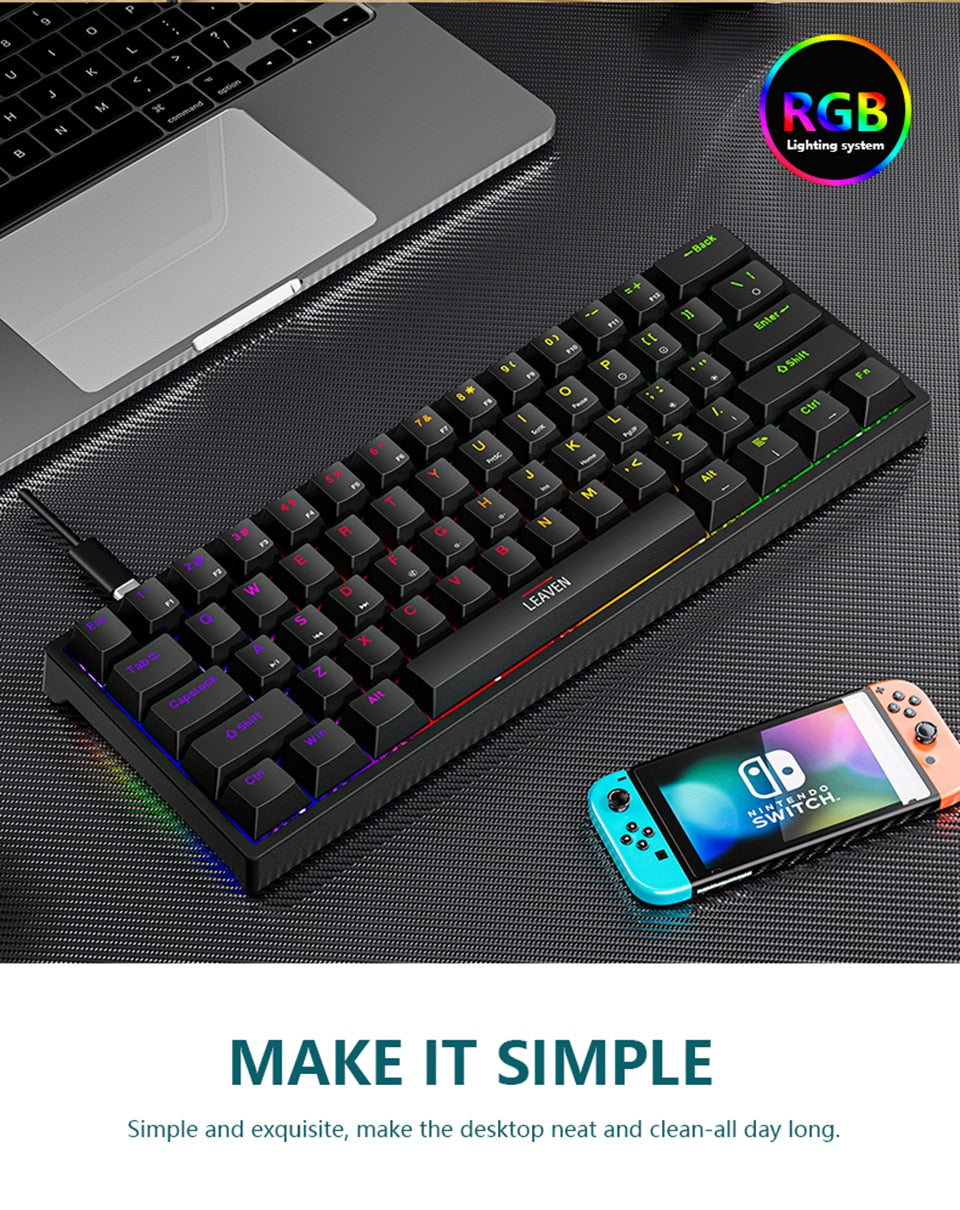 61-Key Gaming Keyboard | With RGB Backlighting encalife