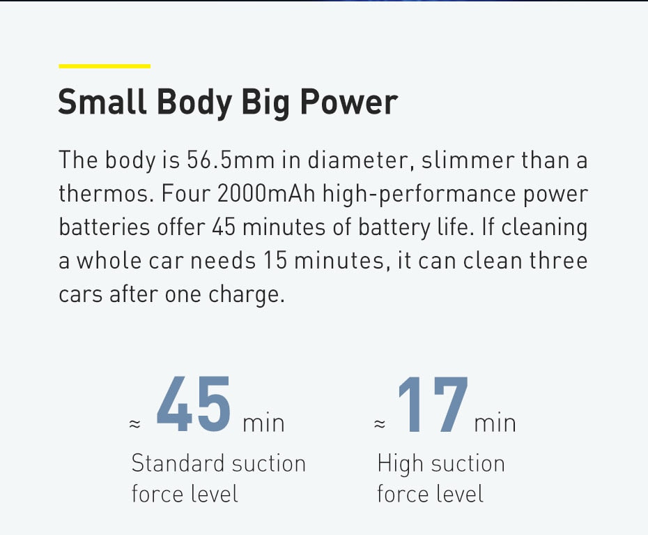 Powerful Handheld Vacuum | With LED Light encalife