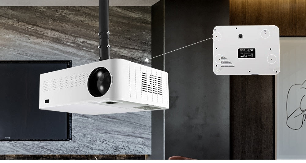 4K Home Projector | 10,000 Lumens | 60 - 450 Inch Clear Projection encalife
