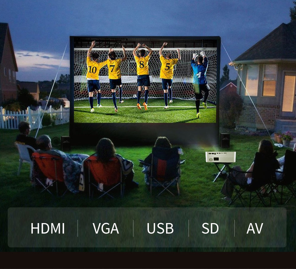 4K Home Projector | 10,000 Lumens | 60 - 450 Inch Clear Projection