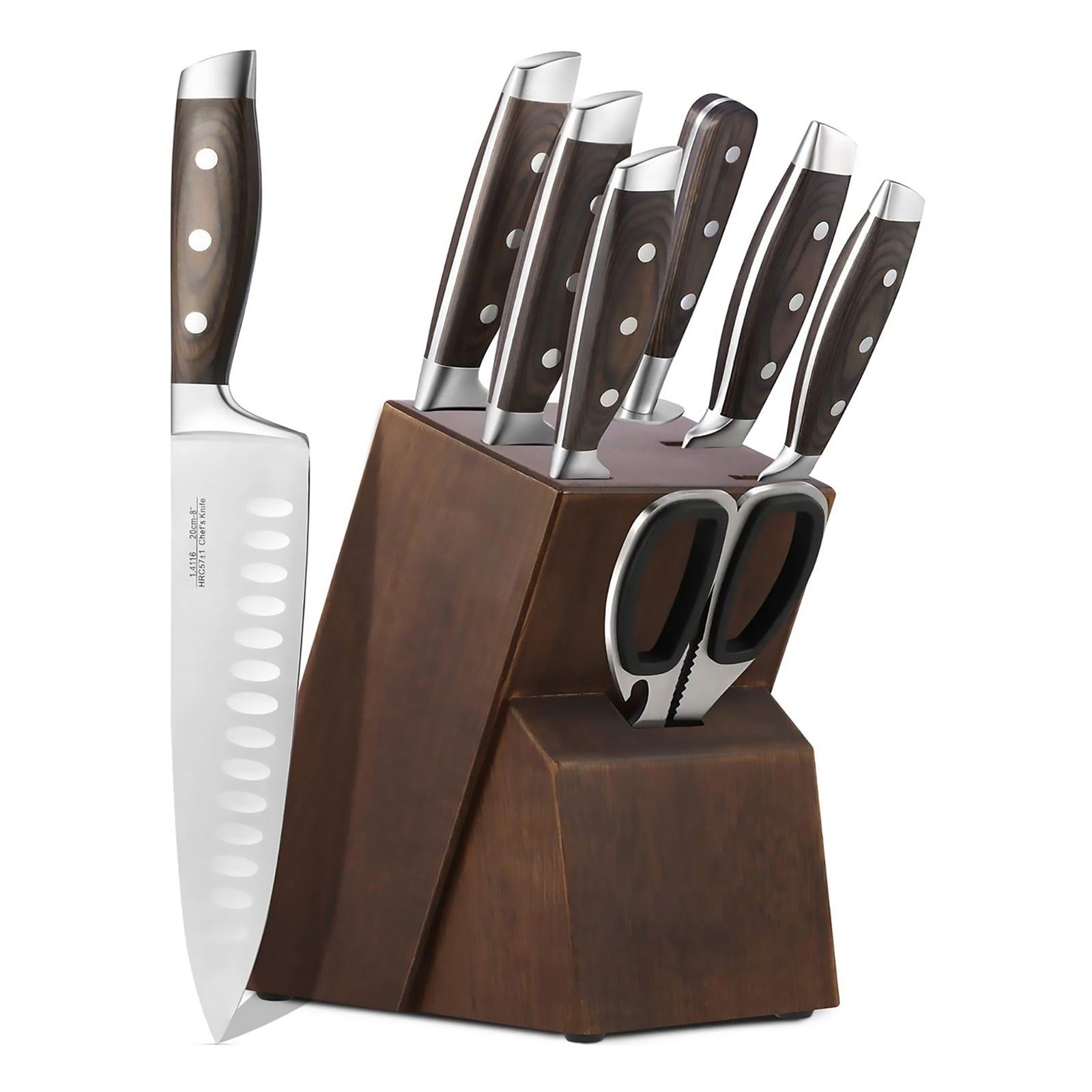 8-Piece Knife Set | With Stainless Steel Blades encalife