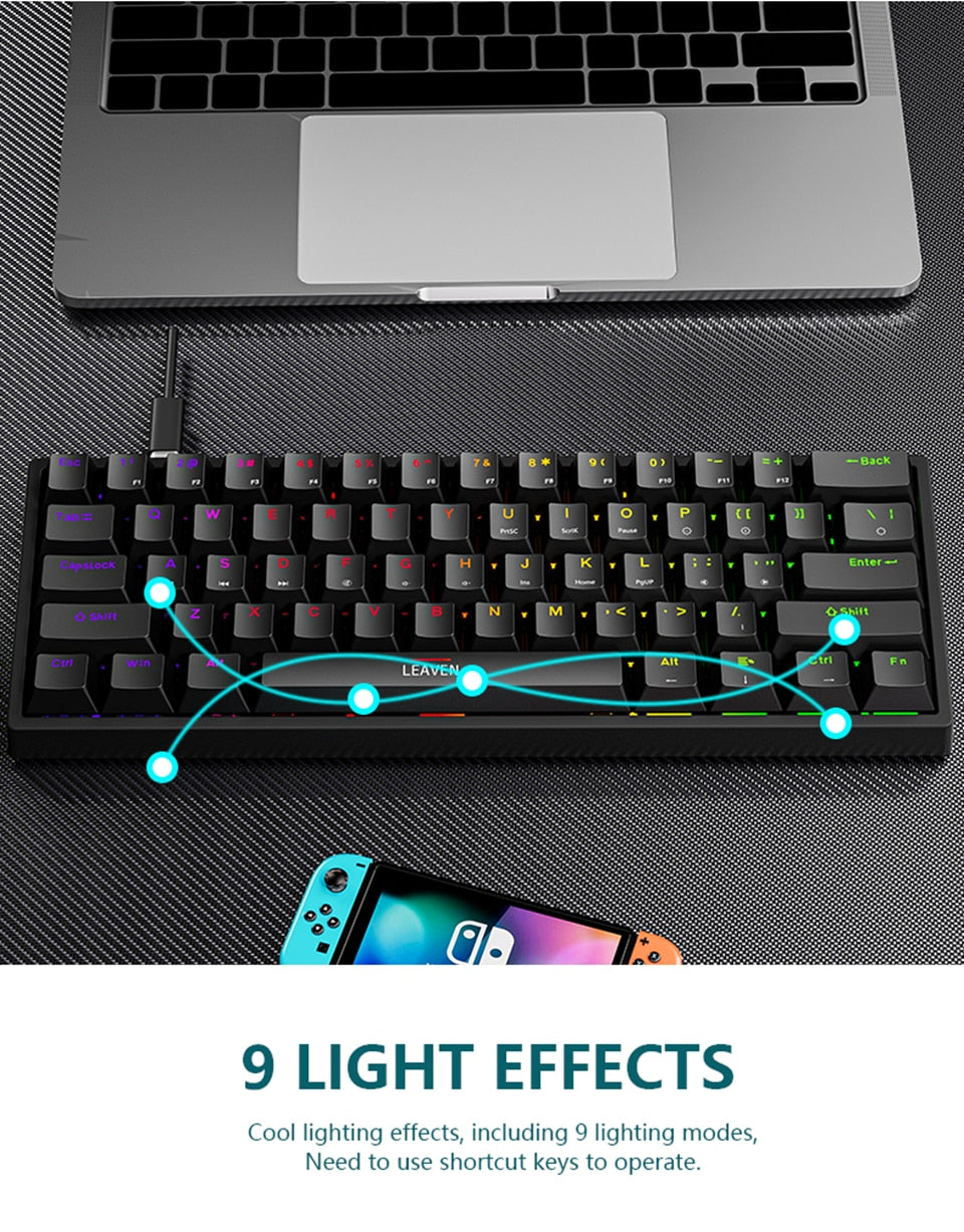 61-Key Gaming Keyboard | With RGB Backlighting encalife