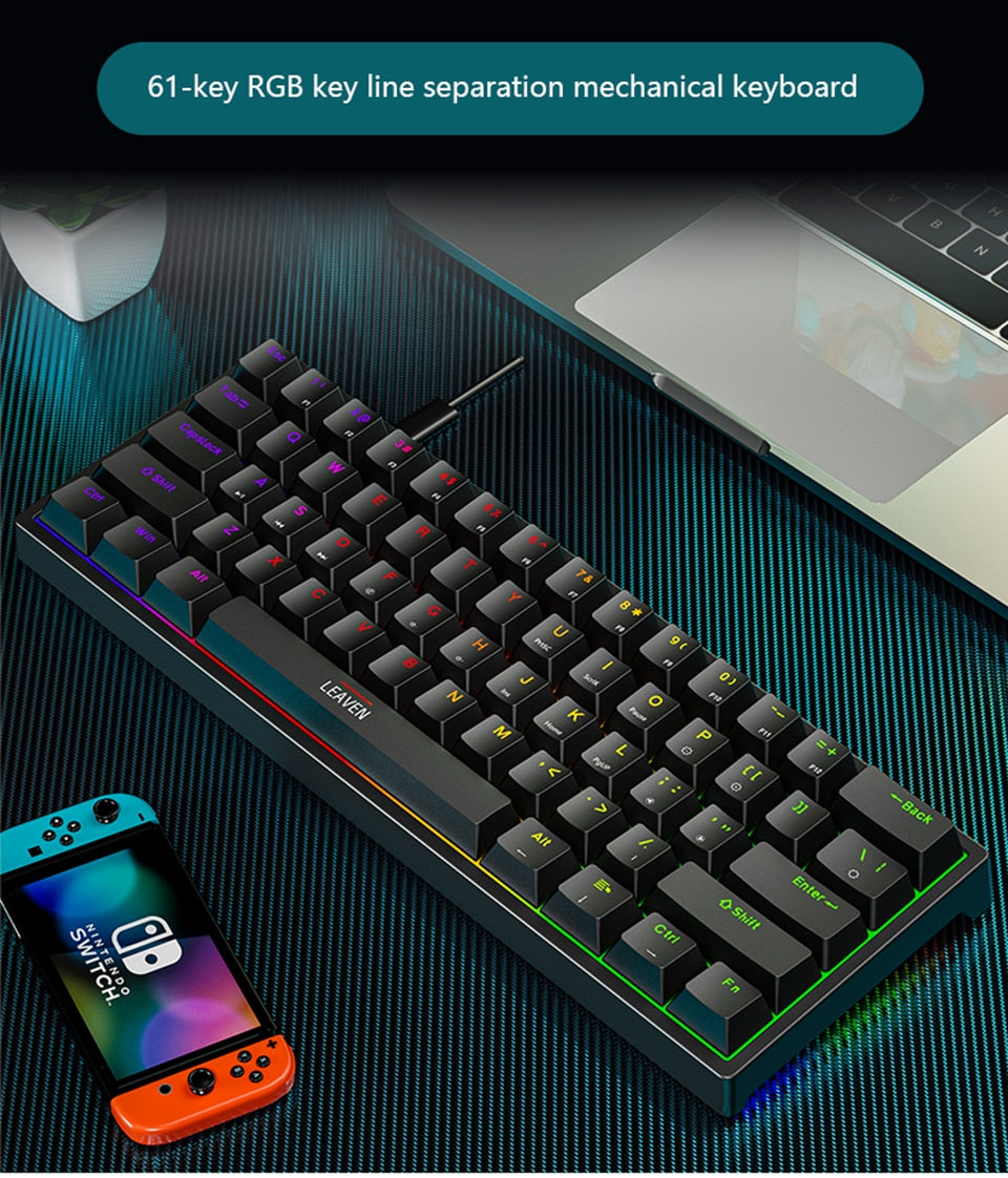 61-Key Gaming Keyboard | With RGB Backlighting encalife